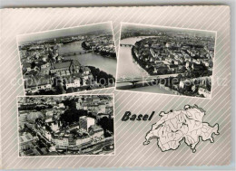 12734288 Basel BS Luftaufnahme Rhein Muenster Bruecken Basel - Andere & Zonder Classificatie