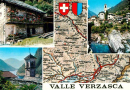 12733102 Bellinzona Carta Automobilistica Valle Verzasca Landkarte Bergdoerfer B - Otros & Sin Clasificación