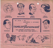 CH / Old Movie Program / Programme Affichette Cinéma FAMILIA PARAMOUNT Rebus = Titre Du Film // - Programs