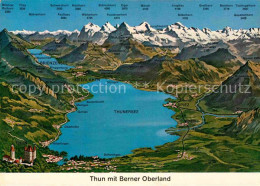 12733091 Thun BE Thunersee Berner Oberland Alpenpanorama Aus Der Vogelperspektiv - Sonstige & Ohne Zuordnung