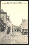 CPA Saint-Calais, La Rue Du Dauphin Que La Passerelle Cvitera  - Saint Calais