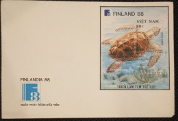 FDC Vietnam Viet Nam With Perf Souvenir Sheet 1989 : World Philatelic Exhibition / Turtle (Ms567B) - Viêt-Nam