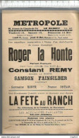 Bk / Vintage / Old French Movie Program // Affichette Programme Cinéma // Le RAINCY Roger La Honte - Programs