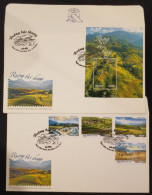 FDC Vietnam Viet Nam Covers With Perf Stamps And Souvenir Sheet 2021 : Global Geopark / Mountain / River (Ms1151) - Vietnam