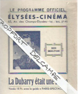 XW // Vintage / Old French CINEMA Program // Programme Cinéma Elysées-cinema Red SKELTON - Programmi