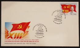 FDC Vietnam Viet Nam Cover 2021 : Greeting 13st Communist Party Conference / President Ho (Ms1140) - Viêt-Nam