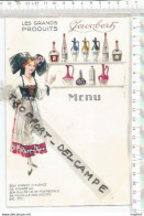 EE / MENU VIERGE  Produits JACOBERT Kish Alsace Prunelle Vosges  MENU ALSACIENNE - Menükarten