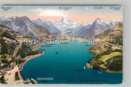 12730280 Brunnen Vierwaldstaettersee SZ Panoramakarte Brunnen - Sonstige & Ohne Zuordnung