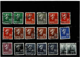 NORVEGIA ,"Leone Rampante" ,19 Pezzi Usati ,qualita Ottima - Used Stamps