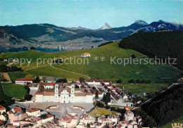 12727110 Einsiedeln SZ Kloster Alpen Fliegeraufnahme Einsiedeln - Sonstige & Ohne Zuordnung