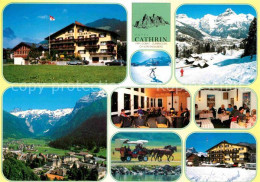12727093 Engelberg OW Hotel Cathrin Pferdewagen Wintersportplatz Alpenpanorama E - Other & Unclassified