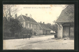 CPA Montret, Place Et Grande-Rue  - Other & Unclassified