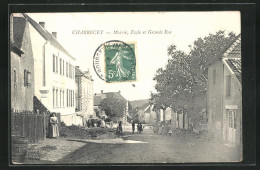 CPA Charrecey, Mairie, Ecoel Et Grande Rue  - Otros & Sin Clasificación