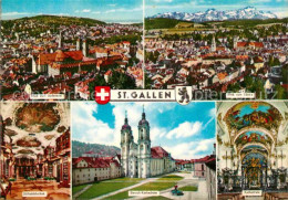 12725520 St Gallen SG Fliegeraufnahme Bodensee Barock-Kathedrale Stiftsbibliothe - Andere & Zonder Classificatie