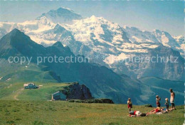 12725380 Grindelwald Maennlichen Berghotel Gegen Jungfraujoch Und Jungfrau Berne - Sonstige & Ohne Zuordnung