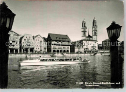 12725311 Zuerich ZH Limmat Zunfthaeuser Grossmuenster Zuerich - Altri & Non Classificati