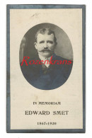 Edward Smet Beveren Waes Waasland 1930 Met Foto Photo Doodsprentje Bidprentje - Obituary Notices