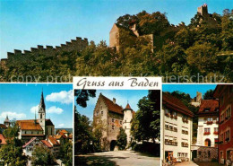 12724101 Baden AG Burgruine Kirche Altstadt Tor Baden - Sonstige & Ohne Zuordnung