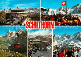 12720511 Schilthorn Muerren Piz Gloria Jungfrau Eiger Moench Skifahrer Schilthor - Sonstige & Ohne Zuordnung