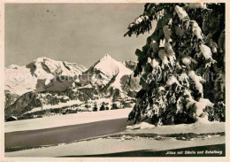 12719900 Iltios Schwendi Mit Saentis Und Schafberg Winterlandschaft Appenzeller  - Autres & Non Classés