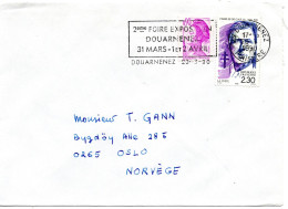 77831 - Frankreich - 1990 - 2,30F De Gaulle MiF A Bf DOUARNENEZ - ... -> Norwegen - Brieven En Documenten