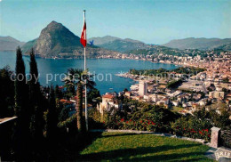 12719880 Lugano TI Vista Generale Con Il San Salvatore Luganersee Lugano - Sonstige & Ohne Zuordnung
