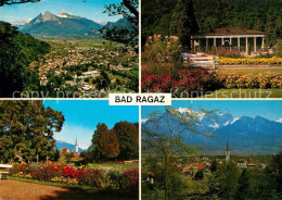 12719873 Bad Ragaz Panorama Mit Gonzen Und Alvier Kursaal Casino Parkanlagen Fal - Andere & Zonder Classificatie