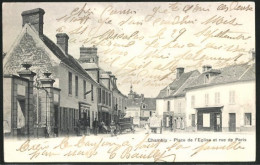 CPA Chambly, Place De L`Eglise Et Rue De Paris  - Autres & Non Classés