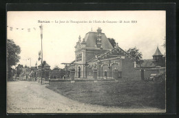 CPA Sarcus, Le Jour De L`Inauguration De L`École De Garcons 1910  - Other & Unclassified