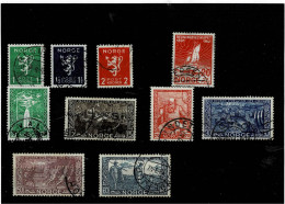 NORVEGIA ,10 Pezzi Usati ,qualita Ottima - Used Stamps