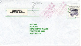 77835 - USA - 1990 - 1¢ Kutsche MiF A Bf SAINT CLOUD, MN -> Australien, Marken Abgefallen M Entspr US-Stpl - Storia Postale