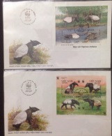2 Local FDC WWF W.W.F. Vietnam Viet Nam Covers With Imperf Sheetlets 1995 : Malayan Tapir / Fauna (Ms706) - Viêt-Nam