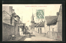 CPA St-Aubin-en-Bray, Le Centre Et L`Eglise  - Other & Unclassified