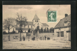 CPA Saint-Germainmont, Place De L`Eglise  - Autres & Non Classés