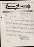 Firmenrechnung "Spar- Und Bauverein EGmbH, Solingen", 1930, Aktenlochung - Autres & Non Classés