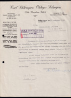 Firmenrechnung "Carl Schlemper Ohligs-Solingen", Web-Utemsilien-Fabrik, 1930, Aktenlochung - Other & Unclassified