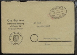 KONSTANZ Gebühr Bezahlt 2.4.48 Auf Brief Des Landrat Des Kreises Konstanz - Sonstige & Ohne Zuordnung