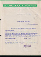 Firmenrechnung "Kuno Stamm" Werkzeuge, Solingen 1930, Aktenlochung - Autres & Non Classés