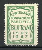 Reklamemarke Centenario Fondazione Pastifici Buitoni 1827-1927  - Erinofilia