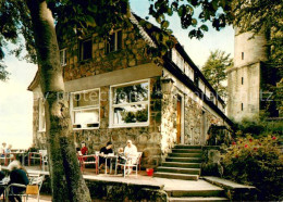 73782540 Bad Driburg Restaurant-Cafe Sachsenklause Aussenansicht M. Terrasse Bad - Bad Driburg