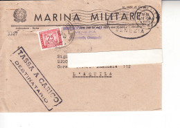 ITALIA  1958 - Marina Militare - Lettera Con Tassa A Carico - 1946-60: Poststempel