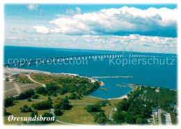 73782497 Oresundsbron DK Fliegeraufnahme Bruecke 7845m. Land  - Danemark