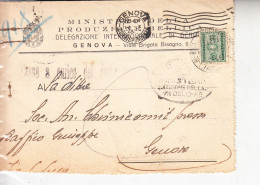 ITALIA  1943 - Lettera Minstero  Produzione Bellica - Genova (tassa A Carico) - Storia Postale