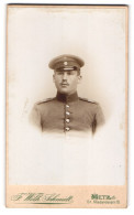 Photo F. Wilh. Schmidt, Metz, St. Medardenstrasse 10, Soldat Des Inf. Rgt. 8 En Uniforme  - Personnes Anonymes