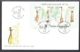 FDC Vietnam Viet Nam Cover 1996 : National Musical Instruments / Music / Costume (Ms729) - Vietnam