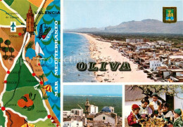 73781683 Oliva Valencia ES Strandpartie Panorama Trachtenkinder  - Sonstige & Ohne Zuordnung