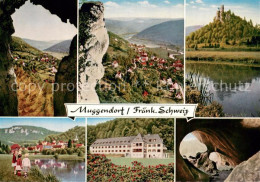 73781595 Muggendorf Fraenkische Schweiz Teilansichten Panorama Hoehle Burgruine  - Sonstige & Ohne Zuordnung