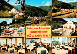 73781329 Hueddingen Cafe Mueller Terrasse Panorama Hueddingen - Bad Wildungen
