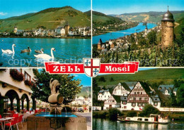 73781308 Zell Mosel Panorama Brunnen Turm Moselpartien Zell Mosel - Other & Unclassified