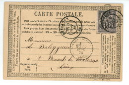 CARTE PRECURSEUR Pour BALEYGUIER Fabrique De Serrures à SAINT BONNET LE CHATEAU LOIRE 42 De CHAMBONNET à BESANCON - 1877-1920: Période Semi Moderne